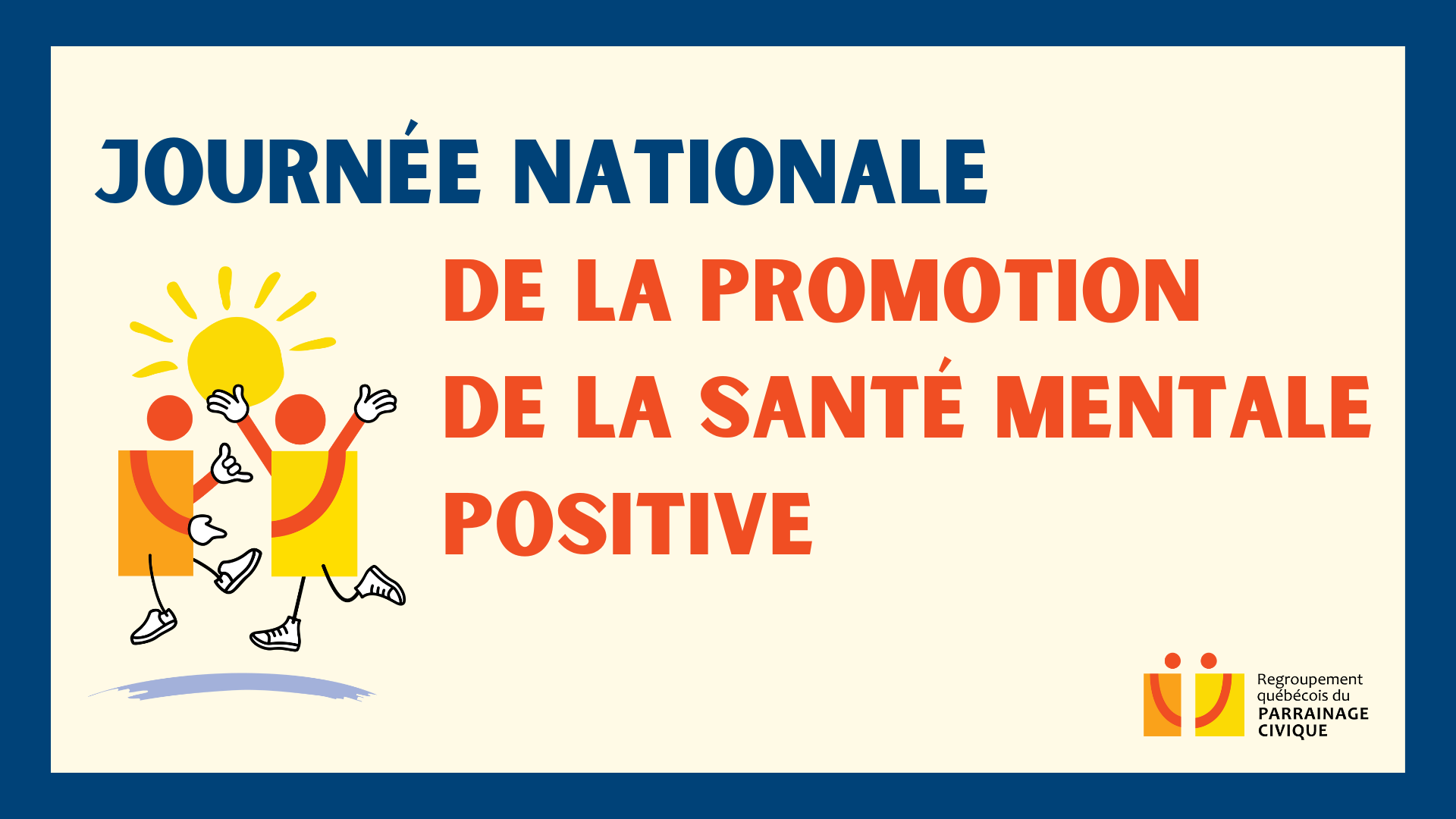 Journée nationale de la promotion de la santé mentale positive RQPC logo soleil
