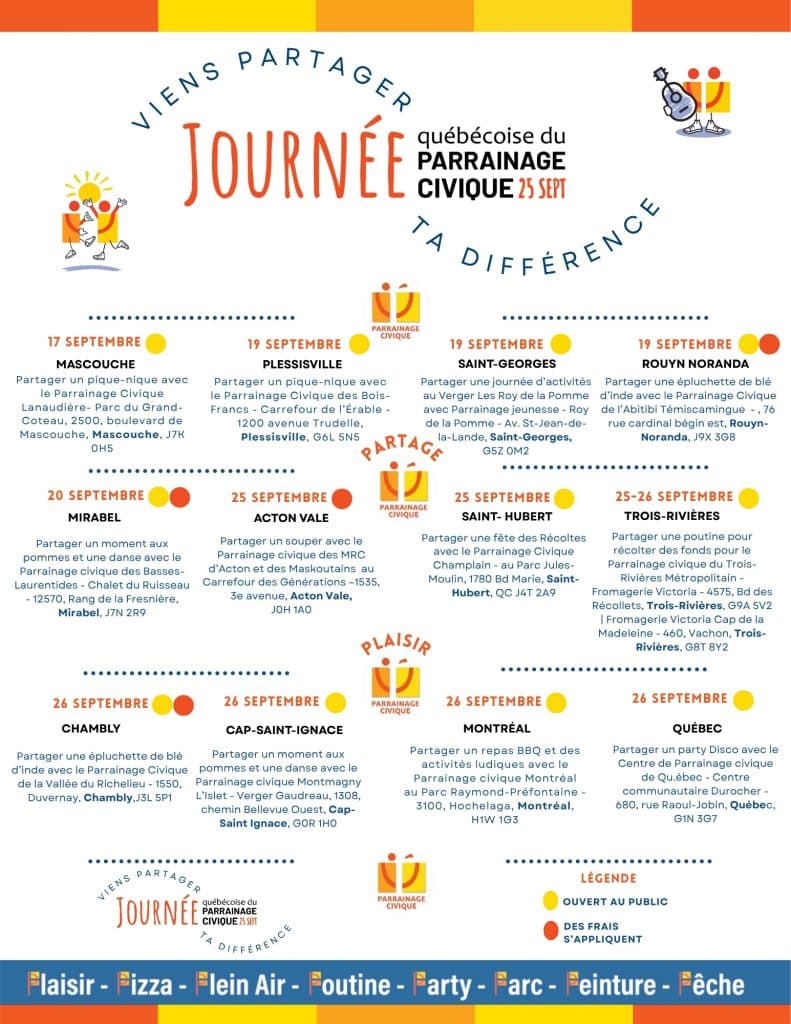Programmation 2026 de la Journée québécoise du parrainage civique